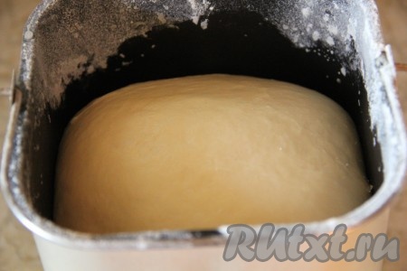 Я использовала хлебопечку для замеса и подъёма теста, но расскажу, как можно замесить тесто вручную. Если у вас есть хлебопечка, тогда можно доверить ей замес теста, для этого нужно в ведёрко хлебопечки влить тёплое молоко (молоко не должно быть горячим, температура должна быть не выше 40 градусов), вбить сырые яйца, добавить сливочное масло комнатной температуры. Всыпать муку, сахар и по разным углам высыпать дрожжи и соль. Включить программу "Замес теста" и закрыть крышку хлебопечки. Для того чтобы замесить сдобное тесто для ватрушек вручную, нужно тёплое молоко (подогретое не более, чем до 40 градусов) перелить в объёмную миску, добавить сухие дрожжи, сахар, соль, растопленное не горячее масло, яйца. Постепенно всыпать муку, замешивая тесто. Месить руками тесто следует не менее 10-15 минут, оно должно стать податливым и нежным, подсыпая в случае необходимости муку. Затем накрыть посуду с тестом полотенцем и переставить в тёплое место для подъёма на 1,5 часа. Тесто хорошо поднимется (увеличится раза в 2-3).