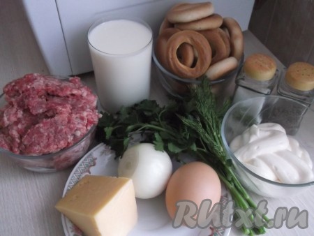 Ингредиенты для приготовления фаршированных сушек