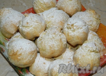 Мини-эклеры с творожным кремом