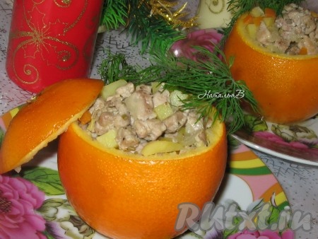 Апельсиновые "бочонки" - оригинальное горячее блюдо на праздничный стол