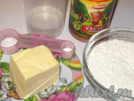 Ингредиенты для приготовления теста для орешков