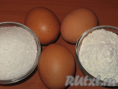 Ингредиенты для приготовления бисквита