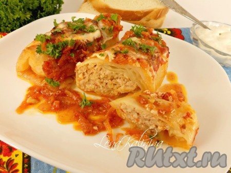 Голубцы с куриным фаршем