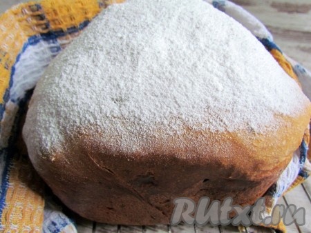 Рецепт рассчитан на кекс весом 750 граммов, режим - "Сладкий хлеб" или "Сдобная выпечка", корочка - средняя. Выставьте на табло хлебопечки нужный режим, вес кекса и цвет корочки. По сигналу добавьте изюм. Готовый кекс аккуратно, чтобы не обжечь руки, переложите на решетку и оставьте до полного остывания. Покройте глазурью или посыпьте сахарной пудрой.