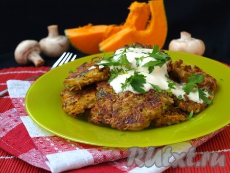 Драники с тыквой и картошкой
