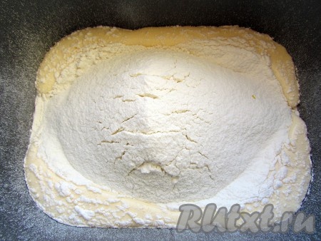 Всыпьте в чашу хлебопечки.