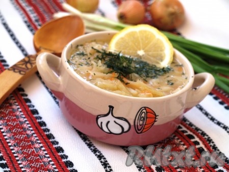 Луковый суп с капустой