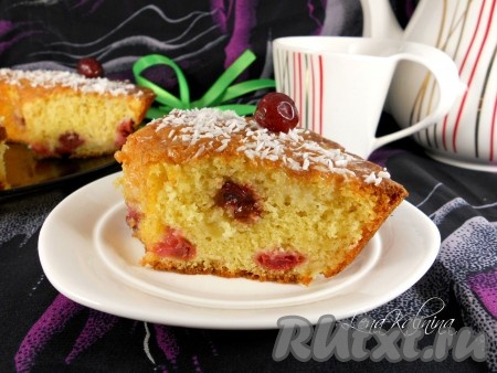 Рецепт кекса с вишней