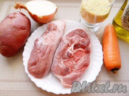 Ингредиенты для приготовления пшенного супа