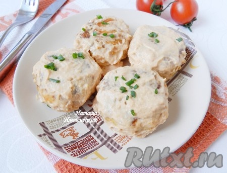 Биточки с грибами