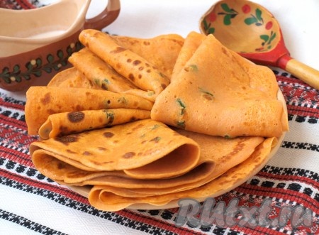 Блинчики на томатном соке