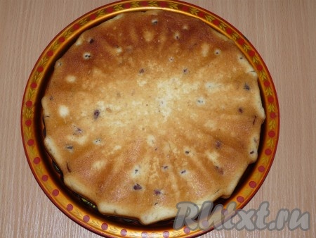 Выпекать кекс при температуре 180 градусов примерно 45 минут. Готовность проверить сухой зубочисткой.&nbsp;
