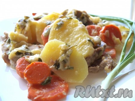 Гратен из картофеля с мясом и морковью получается не только сытным, но и очень вкусным.&nbsp;
