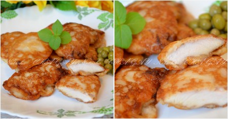 Отбивная из куриного филе в кляре