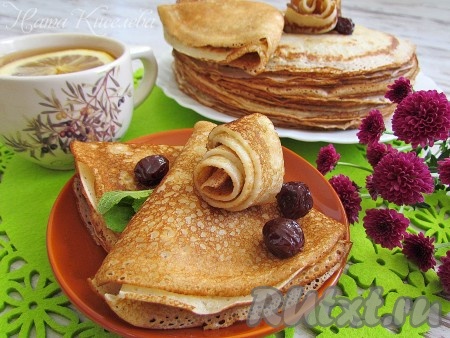 Простые блины на молоке