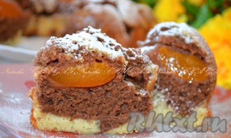 Пирог с консервированными абрикосами