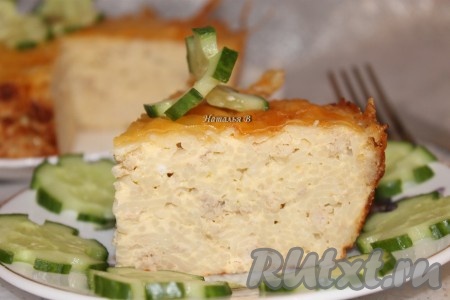 Лапшевник с фаршем под сырной корочкой