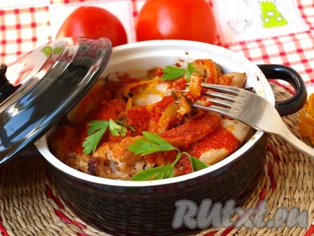 Рагу из курицы и овощей в духовке 