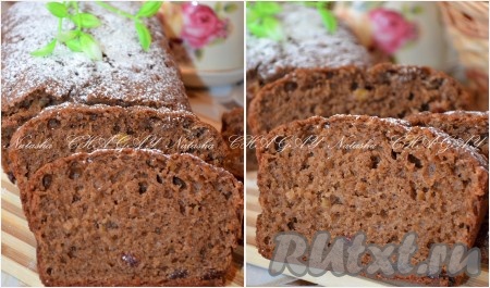 Шоколадно-яблочный кекс