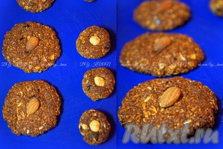 Отправить диетическое домашнее овсяное печенье запекаться на 20-30 минут. О готовности вам подскажет румяная корочка на печенье.
