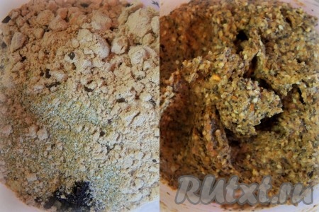 Добавить отруби, протеин (по желанию). Перемешать.
