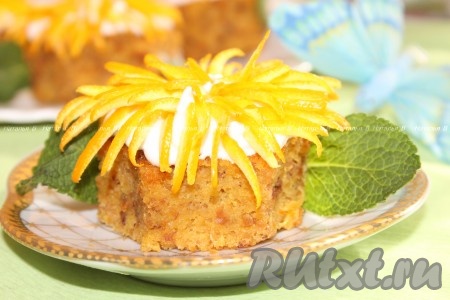 Вкусные пирожные "Одуванчики", приготовленные без добавления муки и масла, подавать к чаепитию!