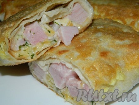 Лаваш с ветчиной