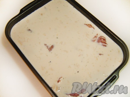 Мясо в молоке отправляем в духовку