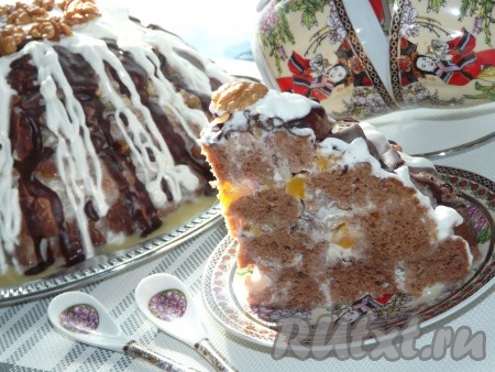 Торт "Панчо" со сметаной и сгущёнкой