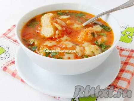 Томатный куриный суп