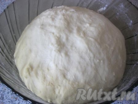 Оставить на 1-1,5 часа в теплом месте. Тесто должно увеличиться в два раза.
