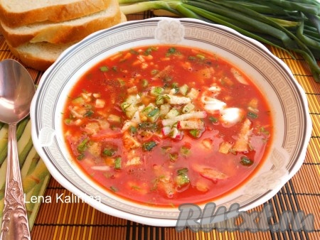 Окрошка на томатном соке