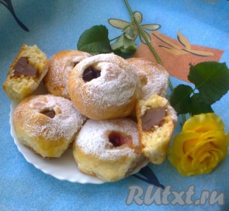 Рецепт булочек «Розы» с начинкой