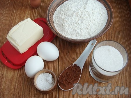 Ингредиенты для приготовления шоколадных корзинок