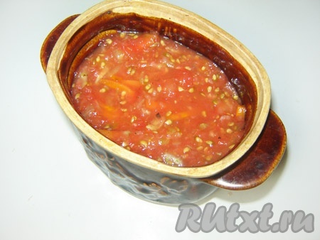 Заливаем томатный сок