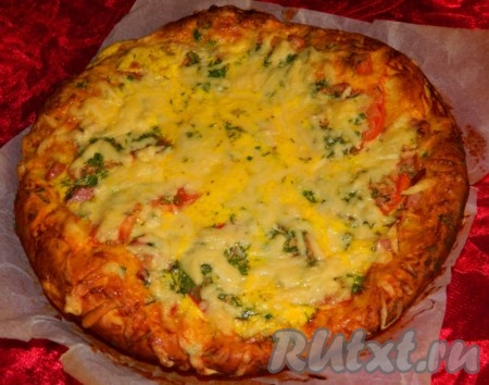 Вот такая пицца получилась у меня.