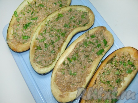 Фаршируем баклажаны