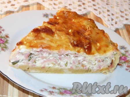 Пирог с ветчиной и сыром