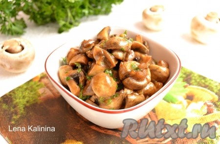 Шампиньоны, маринованные с горчицей