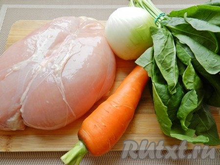 Ингредиенты для приготовления запеканки из куриного филе