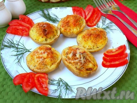 Картофель, фаршированный сыром