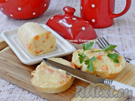 Вкусное и пикантное икорное масло для бутербродов готово.