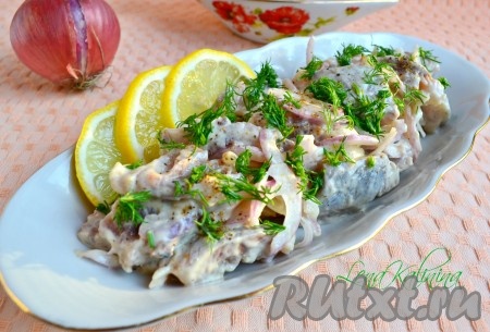 Сельдь с майонезом