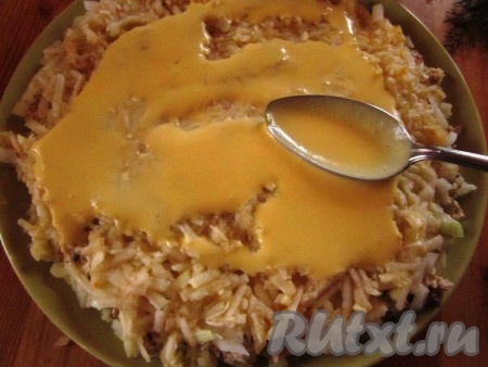 Снова промазать майонезом.