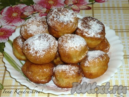 Пышные творожные шарики, жареные в масле на сковороде