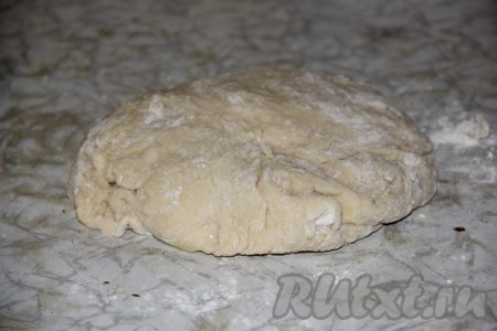 В объёмную миску разбить яйца, добавить соль, растительное масло, перемешать ложкой, влить запенившуюся опару и, постепенно подсыпая муку, замесить руками мягкое, приятное в работе, не липнущее к ладоням тесто. Миску с замешанным дрожжевым тестом прикрыть полотенцем и поставить в тёплое место, примерно, на 1 час (тесто должно увеличиться в объёме раза в 2).