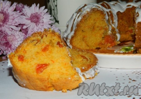 Морковный кекс с курагой