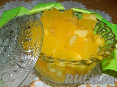 Тыква с лимоном и сахаром в духовке