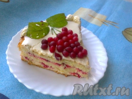 Вот так торт выглядит в разрезе.