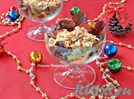 Салат с курицей и корнем сельдерея